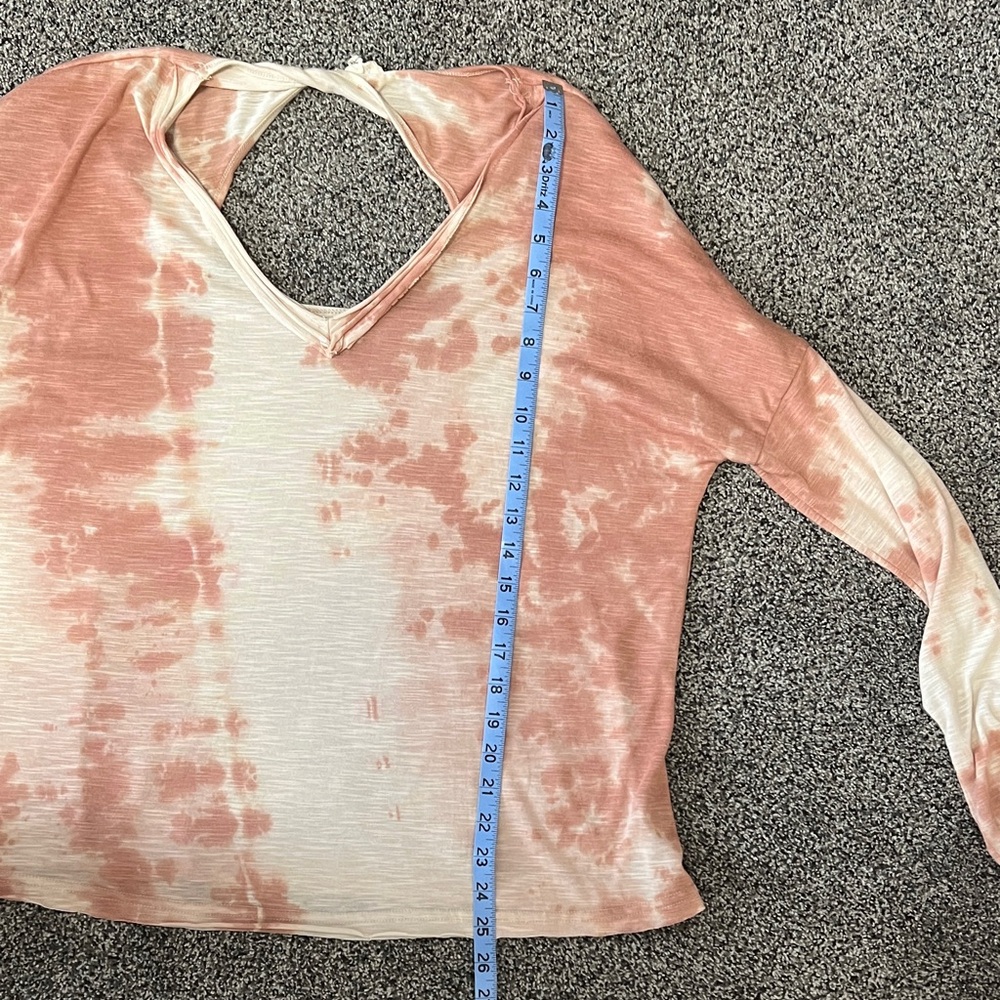 POL Long Sleeve Top - Salmon and Cream - Picture 7 of 7